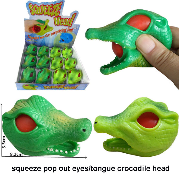 pop out eyes bubble crocodile head