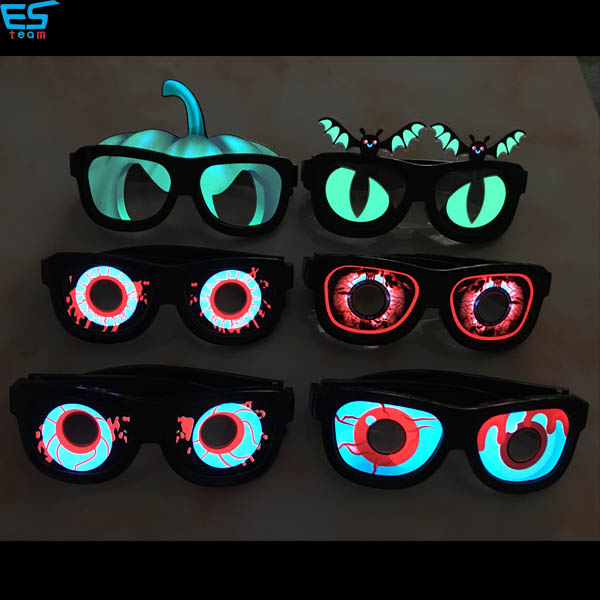 USB rechargeable Halloween glowing party glasses