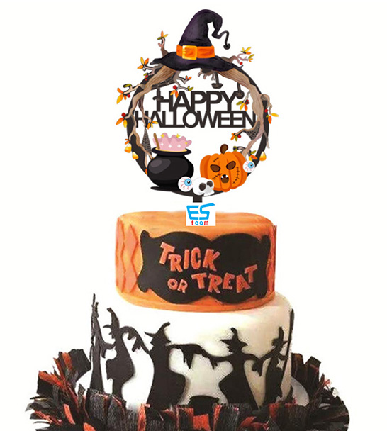 happy halloween cake topper