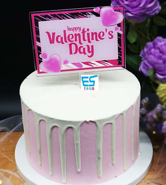 happy valentines day cake topper