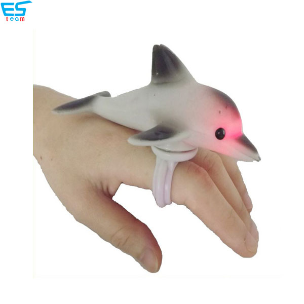 light up dolphin finger ring